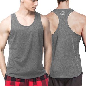 MEETYOO Y-Back Spiertank Top, Heren Tanktops Snel Droge Gym Mouwloze Spiert Shirts Voor Herenfitness, Sport- En Trainingsactiviteiten, Zoals Yoga, Fietsen, Rennen, Basketbal Spelen, Voetbal, Gewichtheffen-GRIJS-S