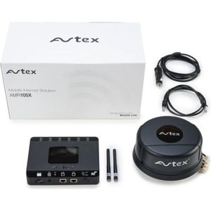 Avtex AMR104X 4G Dual Sim Cat6 Mobiel internet WiFi, Mobiele Internet-oplossing - Dual Sim en supersnelle CAT 6 4G-router voor camper en caravan LTE en Wi-Fi Antraciet
