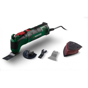 PARKSIDE® Multifunctioneel gereedschap - 310 W - Multitool geschikt voor talloze toepassingen zoals zagen, slijpen, schaven en schuren