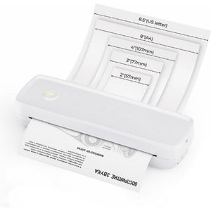 Draagbare Printer - Portable Printer - Bluetooth Printer - Printer - Thermal Printer - Draadloze Printer - Printer Bluetooth Draadloos - Thermisch - 5 Pagina's Per Min - Via Bluetooth & USB - Inktvrij - Monochroom - Voor Thuis & Zakelijk