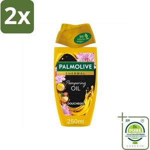 Palmolive Douchegel Thermal Pampering Oil 250 ml - Voordeelverpakking - 2 stuks - Douchegel - Herstel