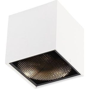 QAZQA box - Design Plafondspot | Spotje | Opbouwspot - 1 lichts - L 120 mm - Wit - Woonkamer | Slaapkamer | Keuken