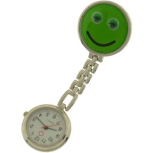 Treasure Trove® Verpleegster Horloge Happy Groen - Zusterhorloge - Dames - Heren - 25mm