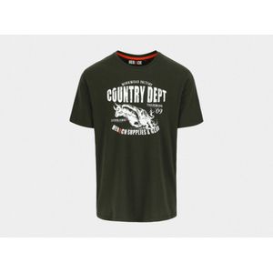 Herock country t shirt korte mouw d kaki Donker Kaki S