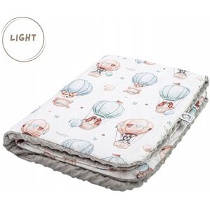 Dubbelzijdig Babydekentje 75x100 cm - Katoen Minky Hondenprint