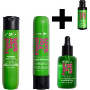 Matrix - Total Results Food for Soft set - voordeelverpakking - Shampoo 300ml + conditioner 300ml + Serum 50ml + GRATIS Shampoo 75ml