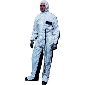 FINIXA High-tec Spuitoverall - Wit/Blauw - Medium
