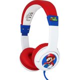 Super Mario - junior koptelefoon - met volumebegrenzing - verstelbaar (wit/rood)