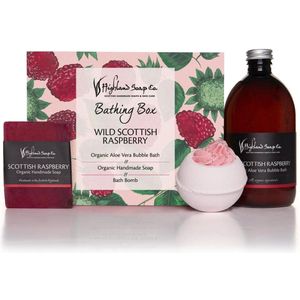 Wild Scottish Raspberry – Fruitig & Zoet - Luxe Badset – Badschuim, Biologische Zeep & Badbruisbal