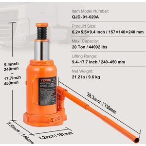 Collox - Auto Krik - Heavy-Duty - 20 Ton - 15,7x14x24 cm