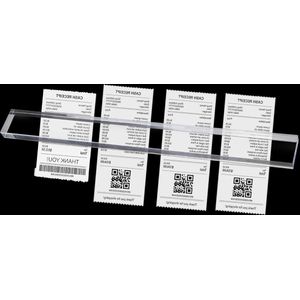 Bonhalter gastronomie bonbar klemlijst bonrail - acryl transparant desktop bestelhouder - notitielijst klemlijst voor keuken hotel - bar kantoor bestellingen ticket 30 cm - HTML content - zoekwoorden: bestellen, bestelhouder .