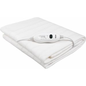 Warmtedeken 1 persoons - Tristar BW-4751 - Elektrische deken - Warmte deken elektrisch - 150x70 cm - 3 warmteinstellingen - Geschikt voor wasmachine - Wit