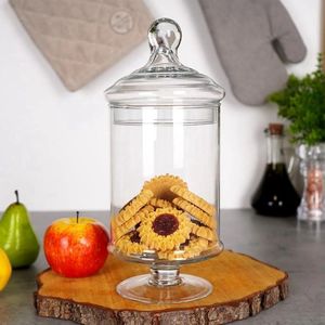 Mevaz - Glazen Snoeppot - 33 cm - Koekjes Pot - 1 stuks