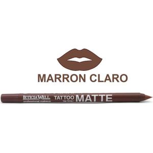 Leticia Well – Matte Tattoo Lippotlood / Lipliner – Bruin / Brown Sugar - Nummer 11657 - 1 stuks