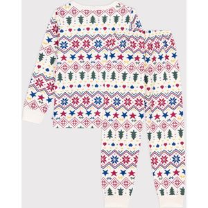 Petit Bateau Kinderpyjama van fleece met kerstprint
