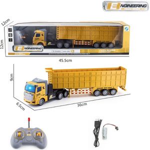 Rc Vrachtwagen met laadbak - Engineering Kiepwagen Truck - 1:46 27MHZ - afstand bestuurbaar vrachtwagen speelgoed- Oplaadbaar