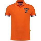 Luxe Holland supporter poloshirt oranje met leeuw op borst 200 grams voor heren tijdens EK / WK XL