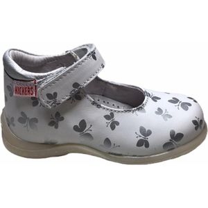 Kickers velcro ballerina Birba wit silver vlinders mt 21