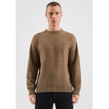 QS - Gebreide Trui - Bruin - Regular Fit - Lange Mouwen