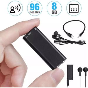 Digitale Dictafoon - Zwart - Mini - Opnameapparaat - 8GB