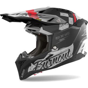 Airoh Helm Aviator 3 AMS² Burnout mat zwart grijs rood S