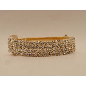 Haarclip half rond goudkleurig met strass - haarclip glitter steentjes - haarclips half rond - gouden haarclips - haarclip dames - feestelijke haarclip - haarclip dik haar - haarclip lang haar - haarclip half lang haar - vrouwelijke haarclip luxe