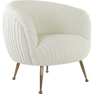 Light & Living Fauteuil Tilton - Bouclé - crème / brons