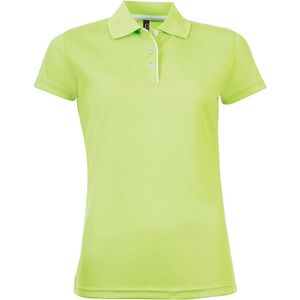 SOLS Dames dames Performer korte mouw Pique Polo Shirt (Appelgroen)