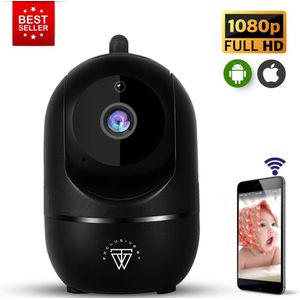 Full HD Wifi Babyfoon met Camera - Bewakingscamera - NL iOS/Android App - Zwart