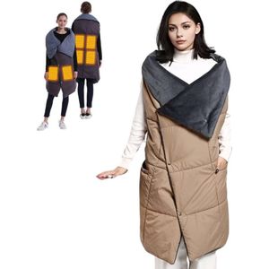 Bovista Verwarmingsdeken - Bovendeken - Knuffeldeken - Elektrische Plaid - Electrische Deken - Deken - Khaki Pluche