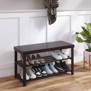 schoenenrek met zitting - schoenenrek 86 x 28,5 x 45,5 cm