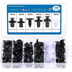 MMOBIEL 100 Delige Auto Carrosserie Clips, Klinknagels Reserve Onderdelen