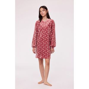 Woody Studio - Slaapkleed - Roze - Velours - Meisjes/Dames - Bolletjes - 232-12-YDE-V/956