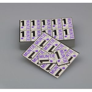 CombiCraft Papieren Consumptiemunt matjes of consumptiebonnen van glad karton - Paars 1 munt - 1000 stuks