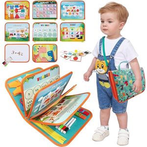 Busy Board Montessori-speelgoed, vanaf 1, 2, 3, 4 jaar, peuters, motorische activiteit, cadeau voor jongens en meisjes, speelgoed voor zintuiglijk leren (groen)