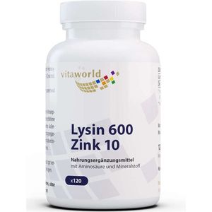 Vitaworld lysine 600 plus zink 10 120 capsules