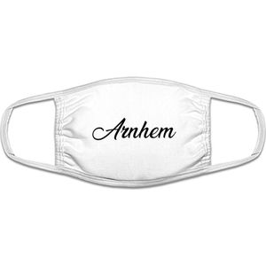 Arnhem mondkapje | gezichtsmasker | bescherming | bedrukt | logo | Zwart mondmasker van katoen, uitwasbaar & herbruikbaar. Geschikt voor OV