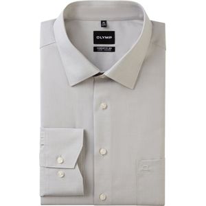 OLYMP Luxor comfort fit Big overhemd - chambray - zilvergrijs - Strijkvrij - Boordmaat: 53