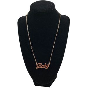 Baby ketting, Roségoud, Roze, Rose gold, Necklace
