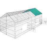 TecTake - Konijnenren met zonnescherm groen - 402420