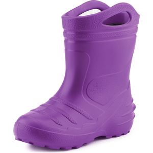 Ladeheid LA-KL-051 Kinder Regenlaarzen - Violet - Rubber - Waterdicht - EVA - Met Binnenschoen
