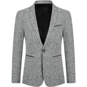 Allthemen Heren Zakelijk Jas Sportieve Slim Fit Blazer - Vrijetijdsjasje Kostuumjas - XS
