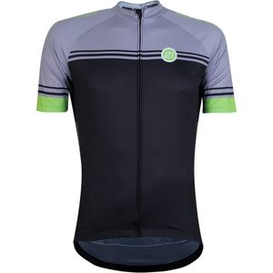 21Virages fietsshirt korte mouwen Don Zwart Grijs Fluo groen - S