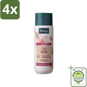 Kneipp - Douchegel - Soft Skin - Amandelbloesem - 200 ml - Voordeelverpakking - 4 stuks - Douchegel - Droge huid