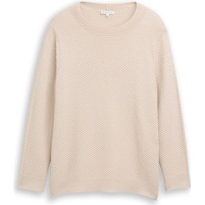Tom Tailor Plus Size - Losvallende gebreide trui van katoen