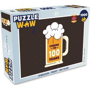 Puzzel Jubileum - Feest - 100 jaar - Legpuzzel - Puzzel 1000 stukjes volwassenen