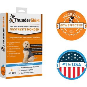 Thundershirt Hond - Large - 18-29 kg - Ontspannend vest voor gestreste honden - Direct rustgevend - Eenvoudig in gebruik - Zachte methode