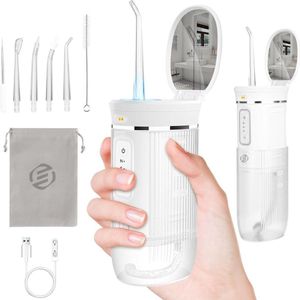 Equivera Waterflosser - Monddouche - Elektrisch Flosapperaat - Water Flosser - Waterflosser Draadloos - Water Flosser Draadloos - Draadloos en Oplaadbaar - Must have voor uw hygiëne!
