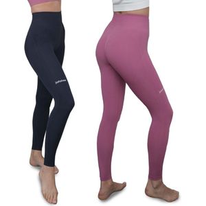 Jofairee, Perfect Shaper sportlegging - Maat S – 2-pack – Zwart/roze – Corrigerende shapewear sport legging – Hoge taille en booty lifting – Yoga legging en sportkleding voor dames