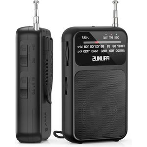 Kleine Draagbare Radio - FM Zakradio - Ideaal voor Wandelen - 1 stuk - Zwart